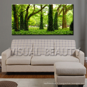 Vente en gros Green Forest Cheap Streched Canvas Art Printing